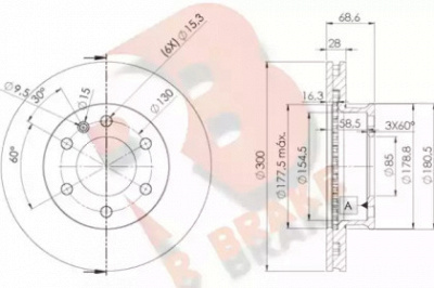 R BRAKE 78rbd20190 -  